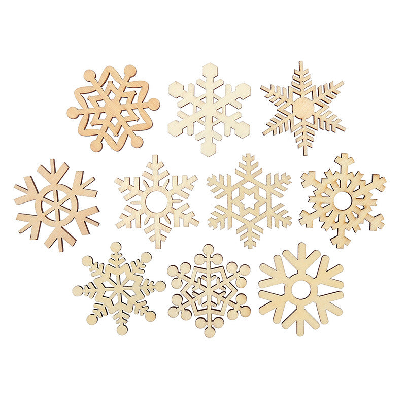 Wooden snowflake pendant