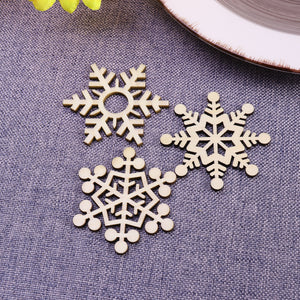 Wooden snowflake pendant