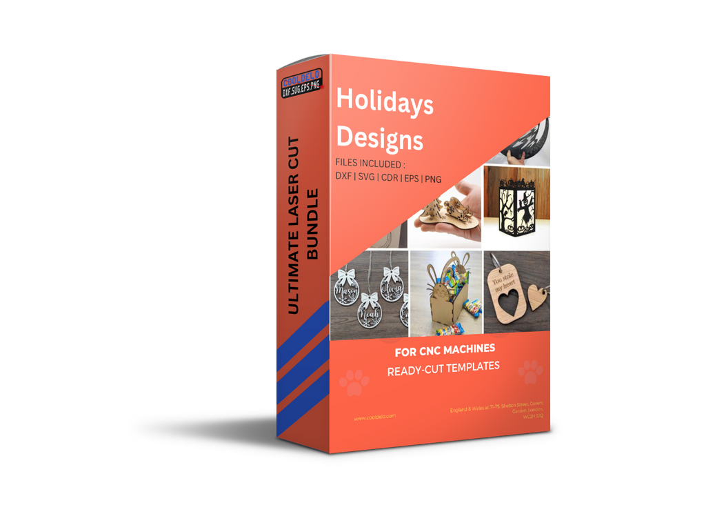 Holidays Designs - DXF, SVG, CDR, EPS, PNG, and JPG Files