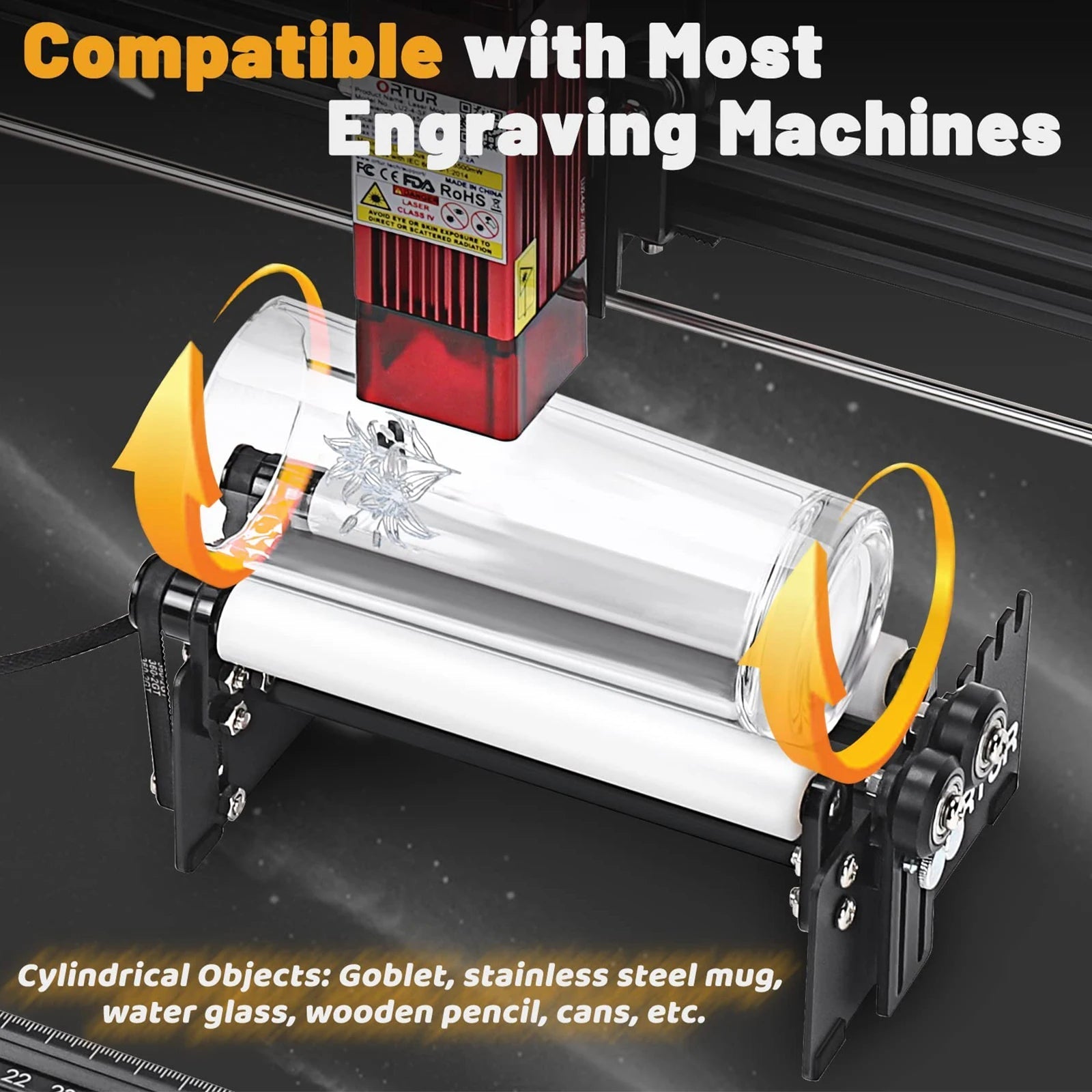 ORTUR YRR2.0 Rotary For Laser Engraving machine - Cooldelo™