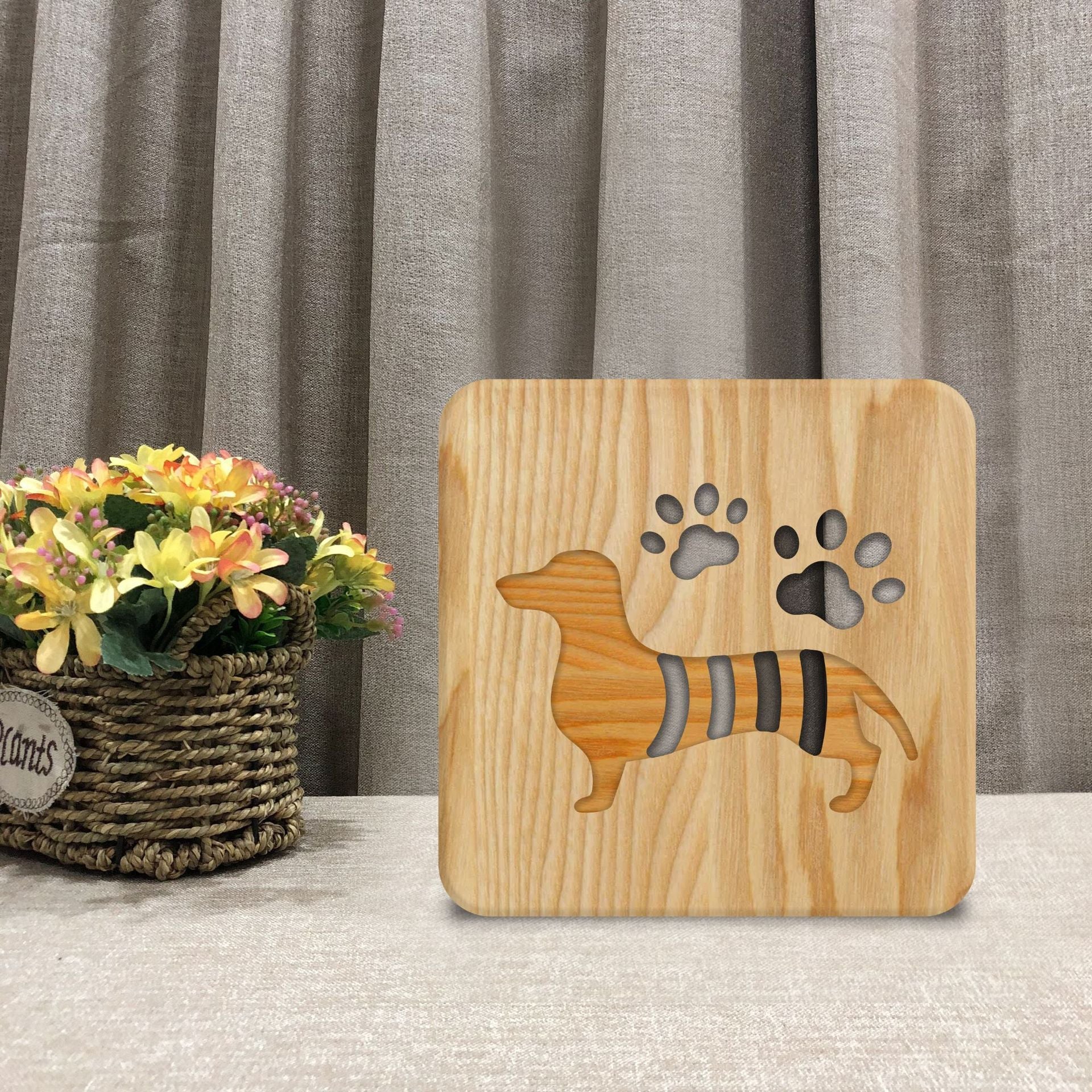 Wooden Dachshund Lamp - Cooldelo™