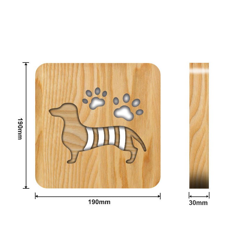 Wooden Dachshund Lamp - Cooldelo™