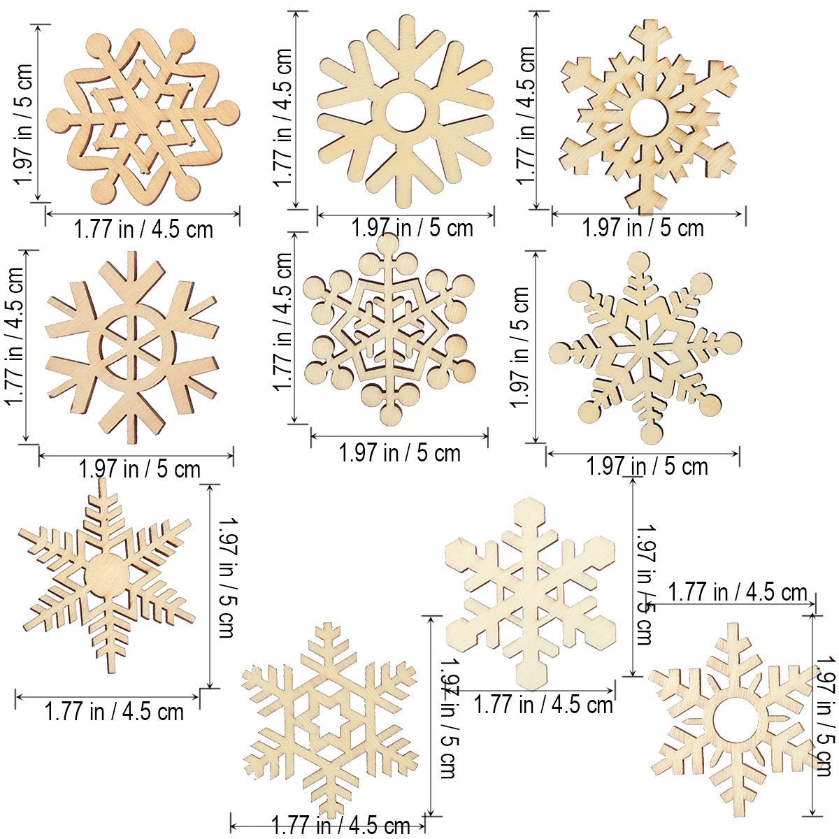Wooden snowflake pendant - Cooldelo™